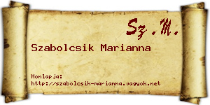 Szabolcsik Marianna névjegykártya